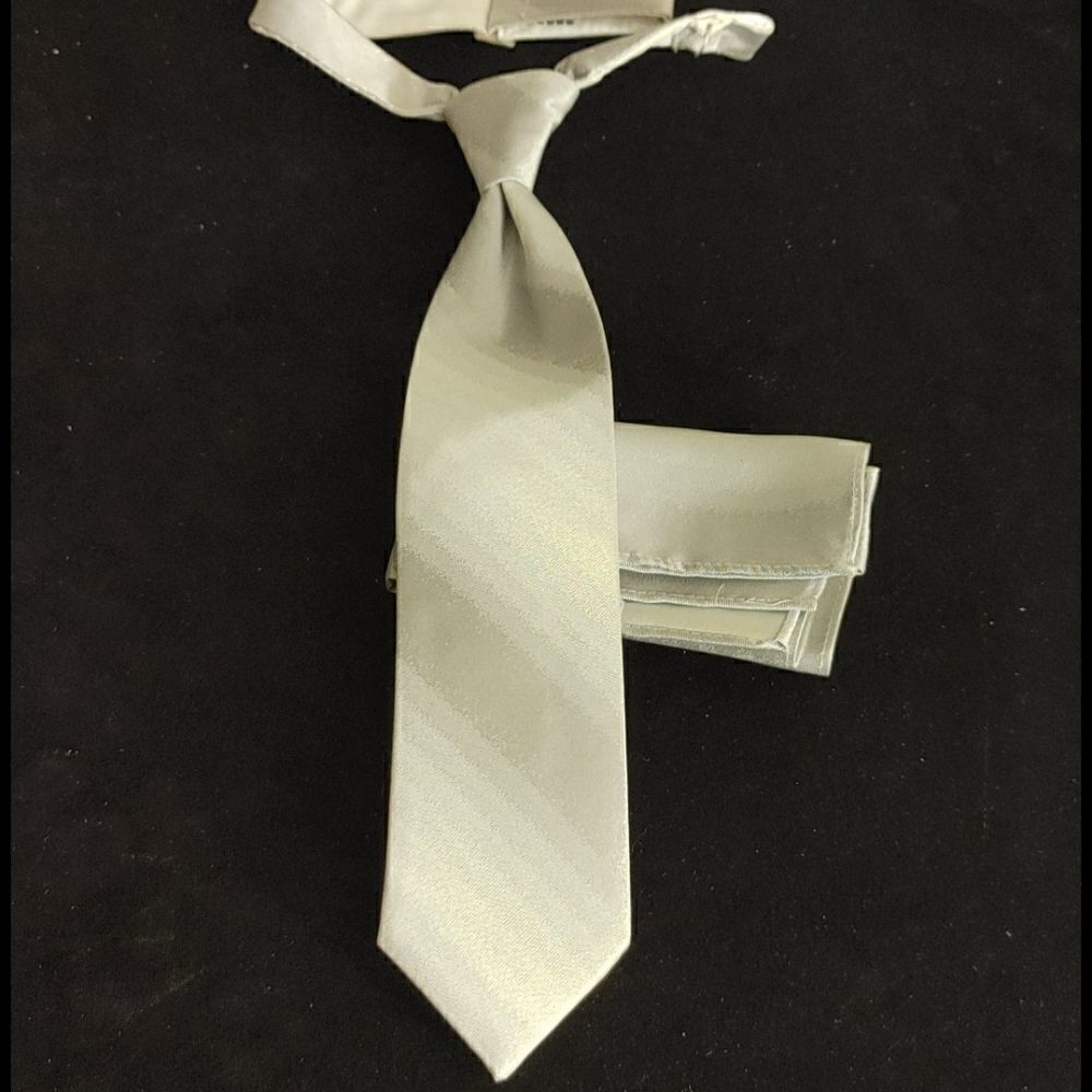BOY'S WINDSOR TIE & POCKET SQUARE BY LARR BRIO